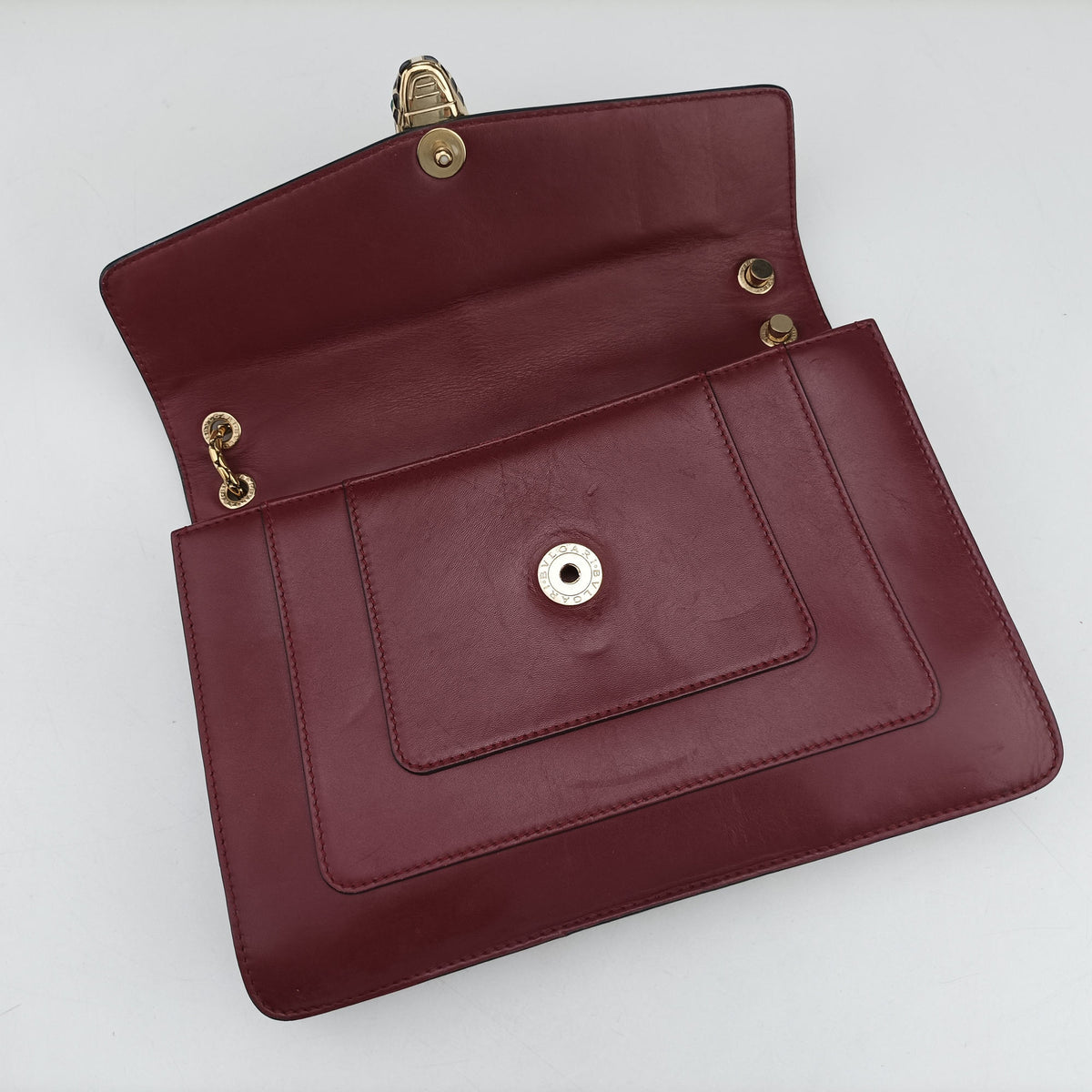 Secondhand Bvlgari Serpenti Forever Burgundy leather  shoulderbag | stylenewstar