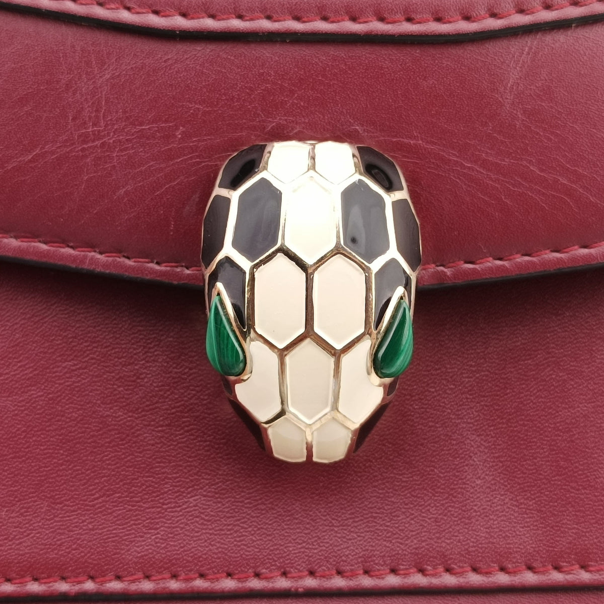 Secondhand Bvlgari Serpenti Forever Burgundy leather  shoulderbag | stylenewstar
