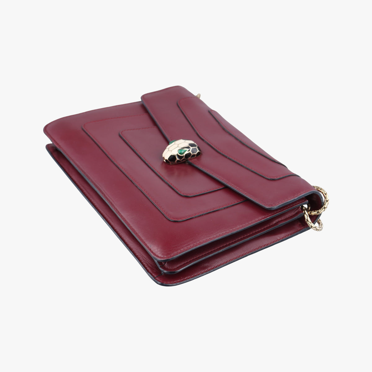 Secondhand Bvlgari Serpenti Forever Burgundy leather  shoulderbag | stylenewstar