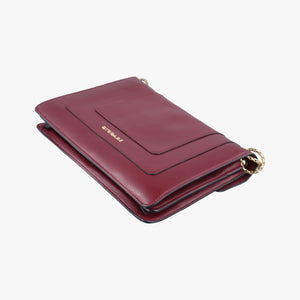 Secondhand Bvlgari Serpenti Forever Burgundy leather  shoulderbag | stylenewstar