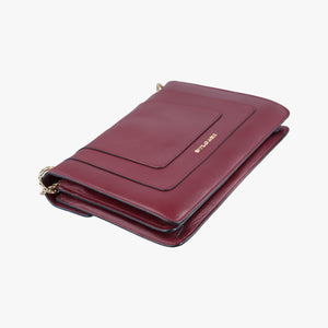 Secondhand Bvlgari Serpenti Forever Burgundy leather  shoulderbag | stylenewstar
