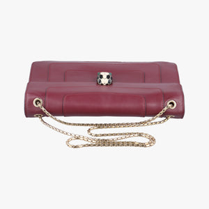 Secondhand Bvlgari Serpenti Forever Burgundy leather  shoulderbag | stylenewstar