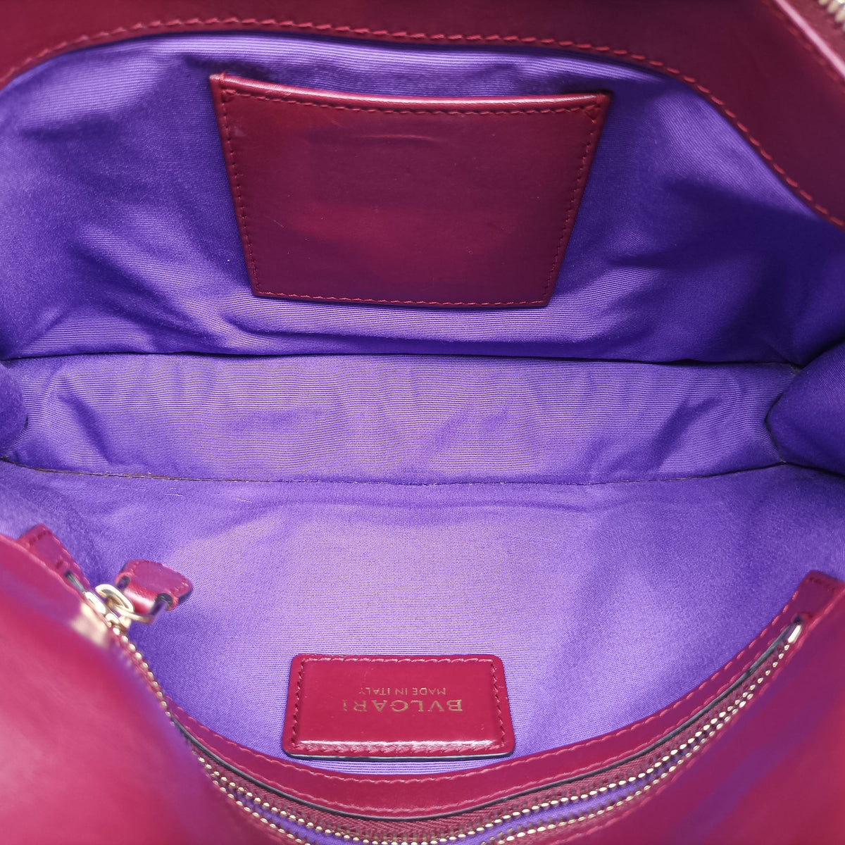 Secondhand Bvlgari Serpenti Forever Burgundy leather  shoulderbag | stylenewstar