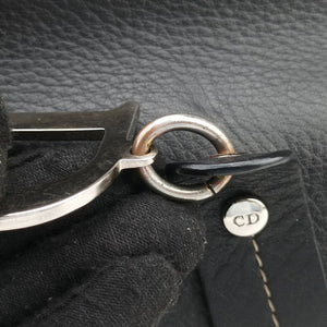 Vintage Christian Dior Detective Frame Black Leather  handbag | stylenewstar