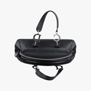 Vintage Christian Dior Detective Frame Black Leather  handbag | stylenewstar