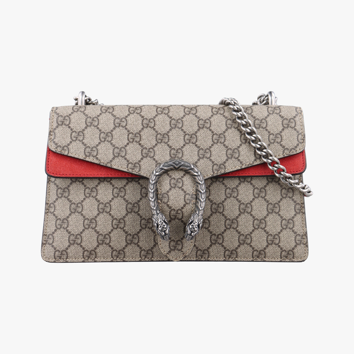 Secondhand Gucci Dionysus beige×red PVC coated canvas × suede 400249 shoulderbag | stylenewstar
