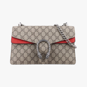 Secondhand Gucci Dionysus beige×red PVC coated canvas × suede 400249 shoulderbag | stylenewstar