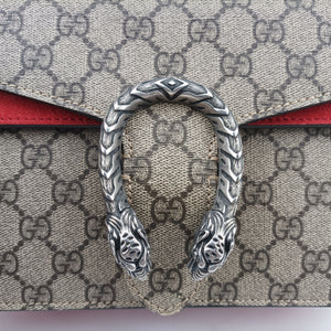 Secondhand Gucci Dionysus beige×red PVC coated canvas × suede 400249 shoulderbag | stylenewstar