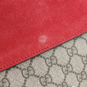 Secondhand Gucci Dionysus beige×red PVC coated canvas × suede 400249 shoulderbag | stylenewstar