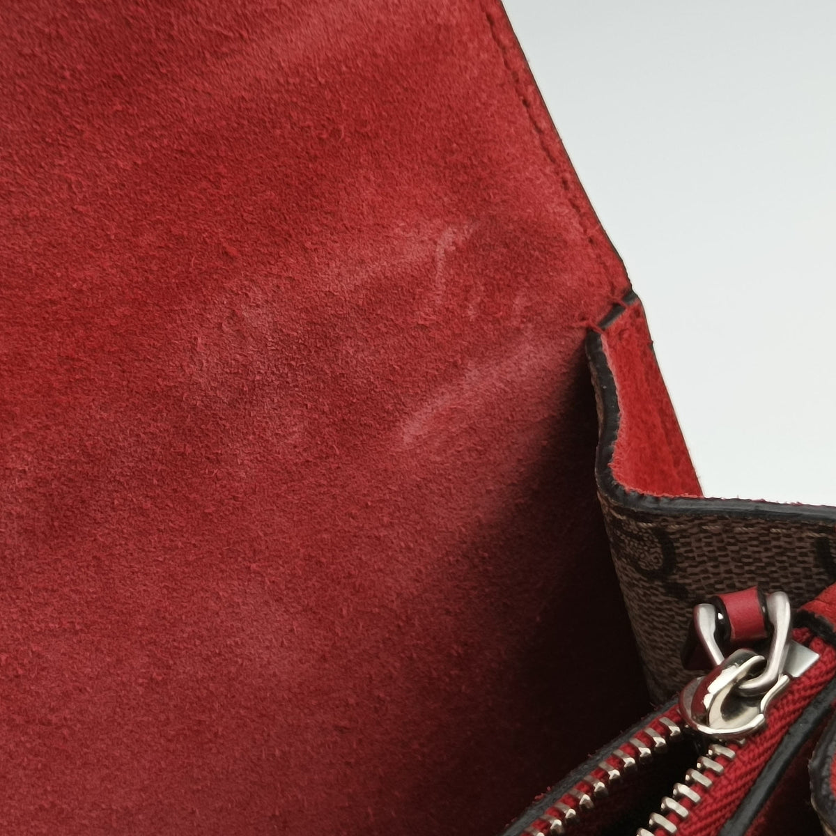 Secondhand Gucci Dionysus beige×red PVC coated canvas × suede 400249 shoulderbag | stylenewstar