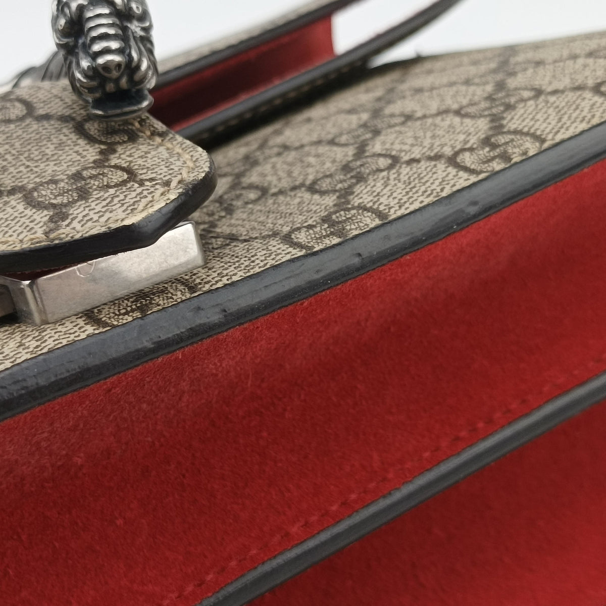 Secondhand Gucci Dionysus beige×red PVC coated canvas × suede 400249 shoulderbag | stylenewstar