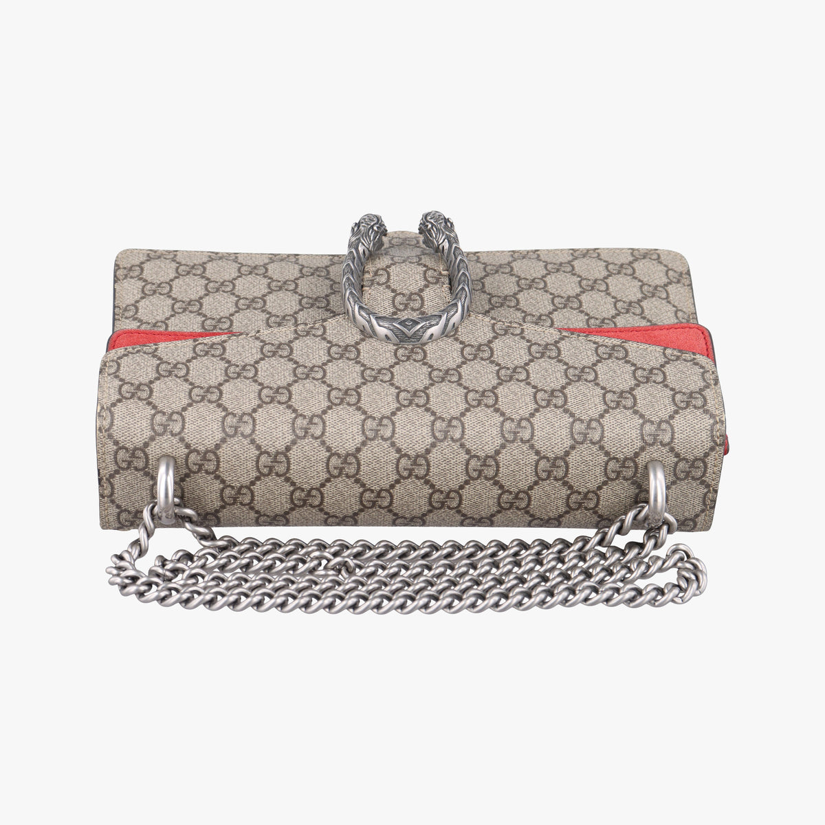 Secondhand Gucci Dionysus beige×red PVC coated canvas × suede 400249 shoulderbag | stylenewstar