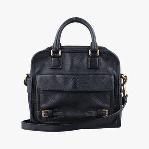 Pre-owned Loewe CRUZ Black Leather  shoulderbag | stylenewstar
