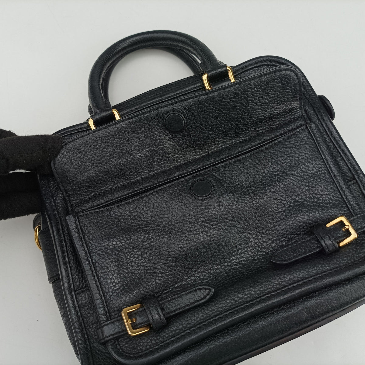 Pre-owned Loewe CRUZ Black Leather  shoulderbag | stylenewstar