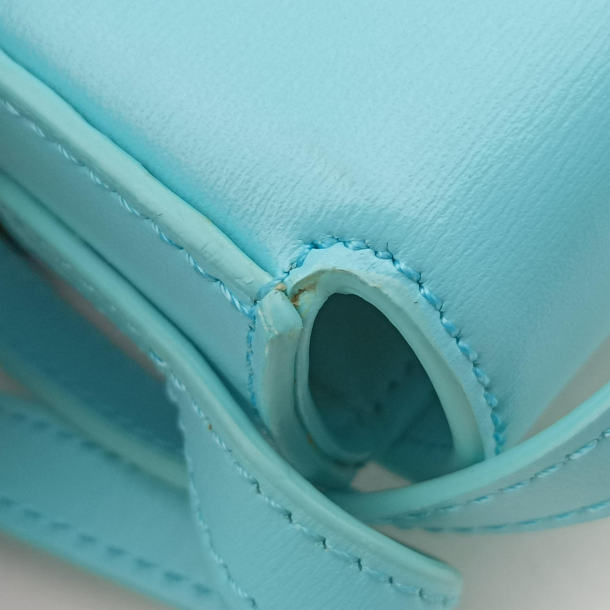 Pre-owned Celine Triomphe Blue Leather  shoulderbag | stylenewstar