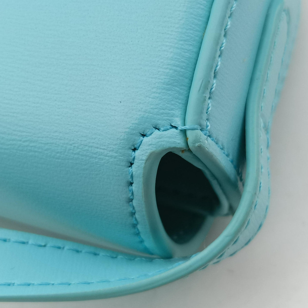 Pre-owned Celine Triomphe Blue Leather  shoulderbag | stylenewstar