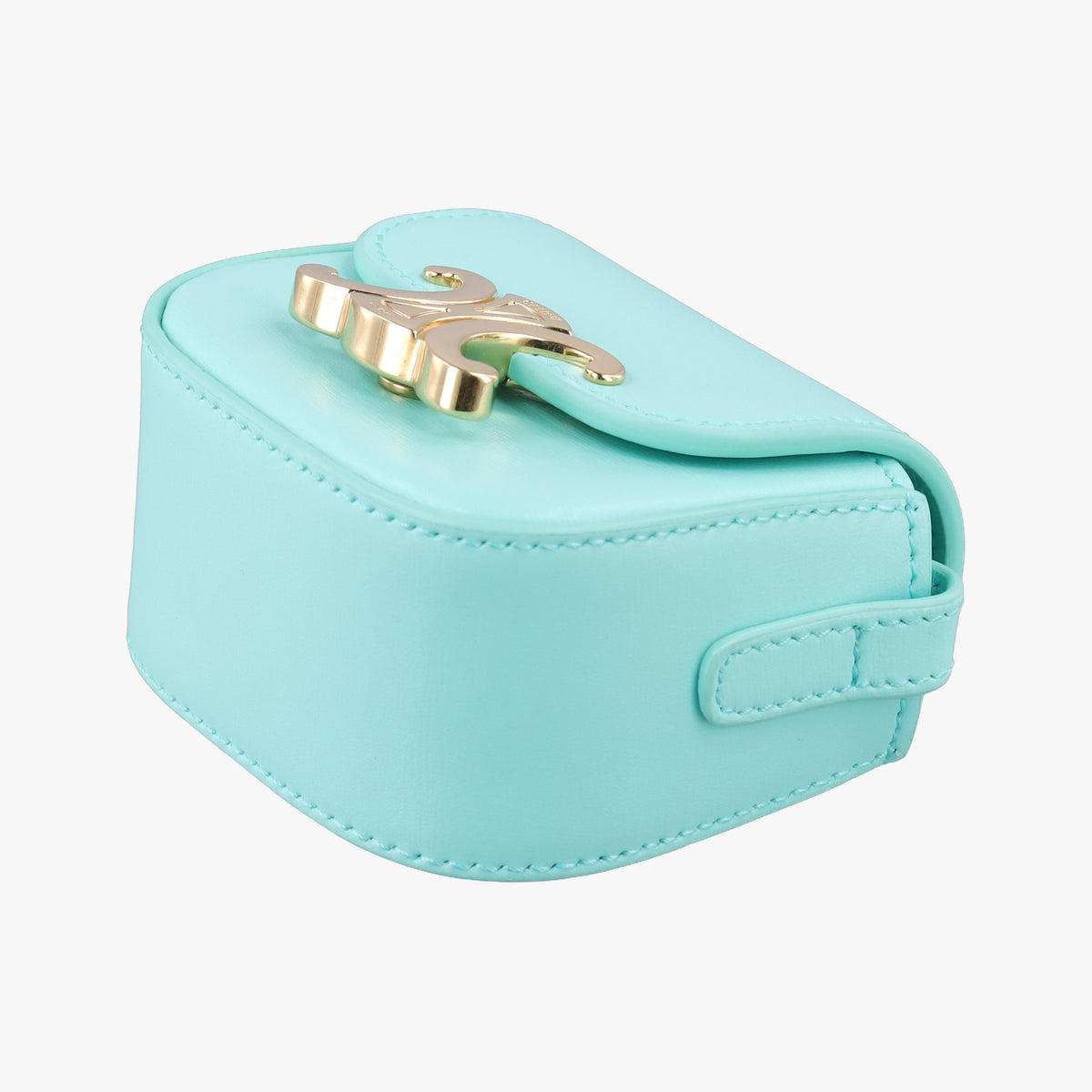 Pre-owned Celine Triomphe Blue Leather  shoulderbag | stylenewstar