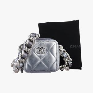 Vintage Chanel Coco Punk Cube Silver lambskin AP2529 crossbodybag | stylenewstar