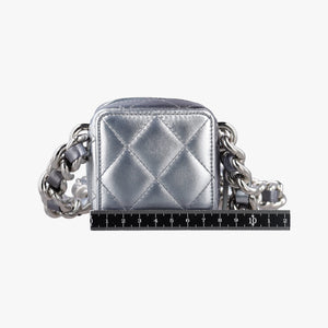 Vintage Chanel Coco Punk Cube Silver lambskin AP2529 crossbodybag | stylenewstar
