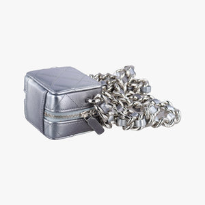 Vintage Chanel Coco Punk Cube Silver lambskin AP2529 crossbodybag | stylenewstar