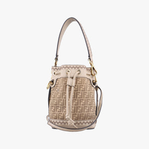 Vintage Fendi Mon Tresor Mini Bucket Beige Leather × Suede 8BS010 shoulderbag | stylenewstar