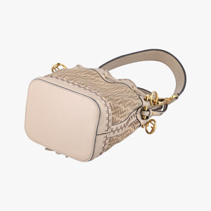 Vintage Fendi Mon Tresor Mini Bucket Beige Leather × Suede 8BS010 shoulderbag | stylenewstar