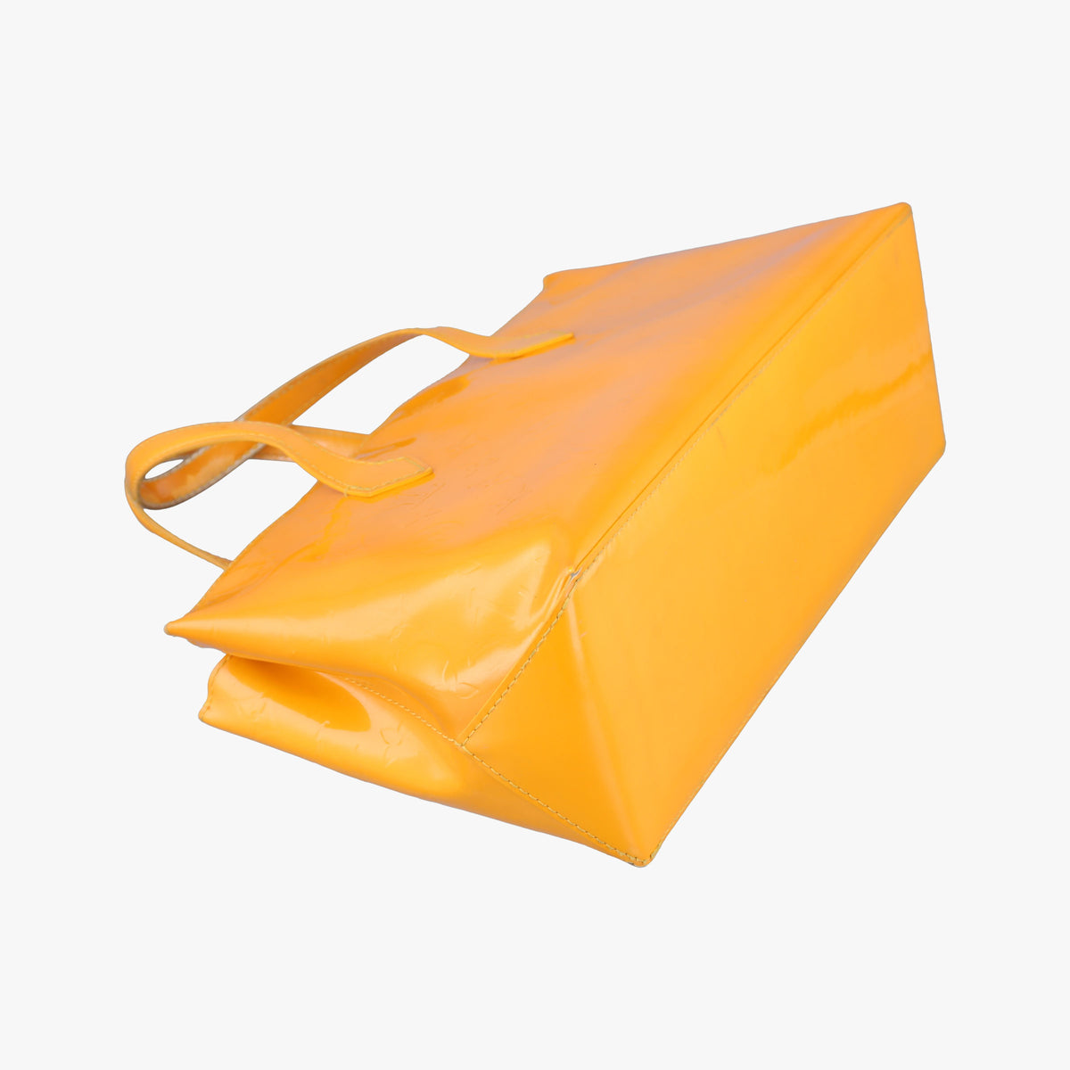 Pre-owned Louis Vuitton Wilshire PM Jaune Passion Vernis M91725 handbag | stylenewstar