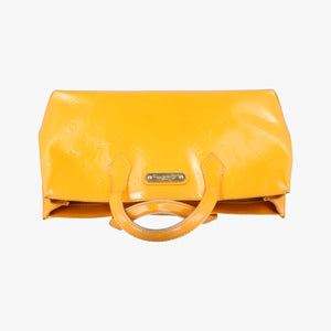Pre-owned Louis Vuitton Wilshire PM Jaune Passion Vernis M91725 handbag | stylenewstar