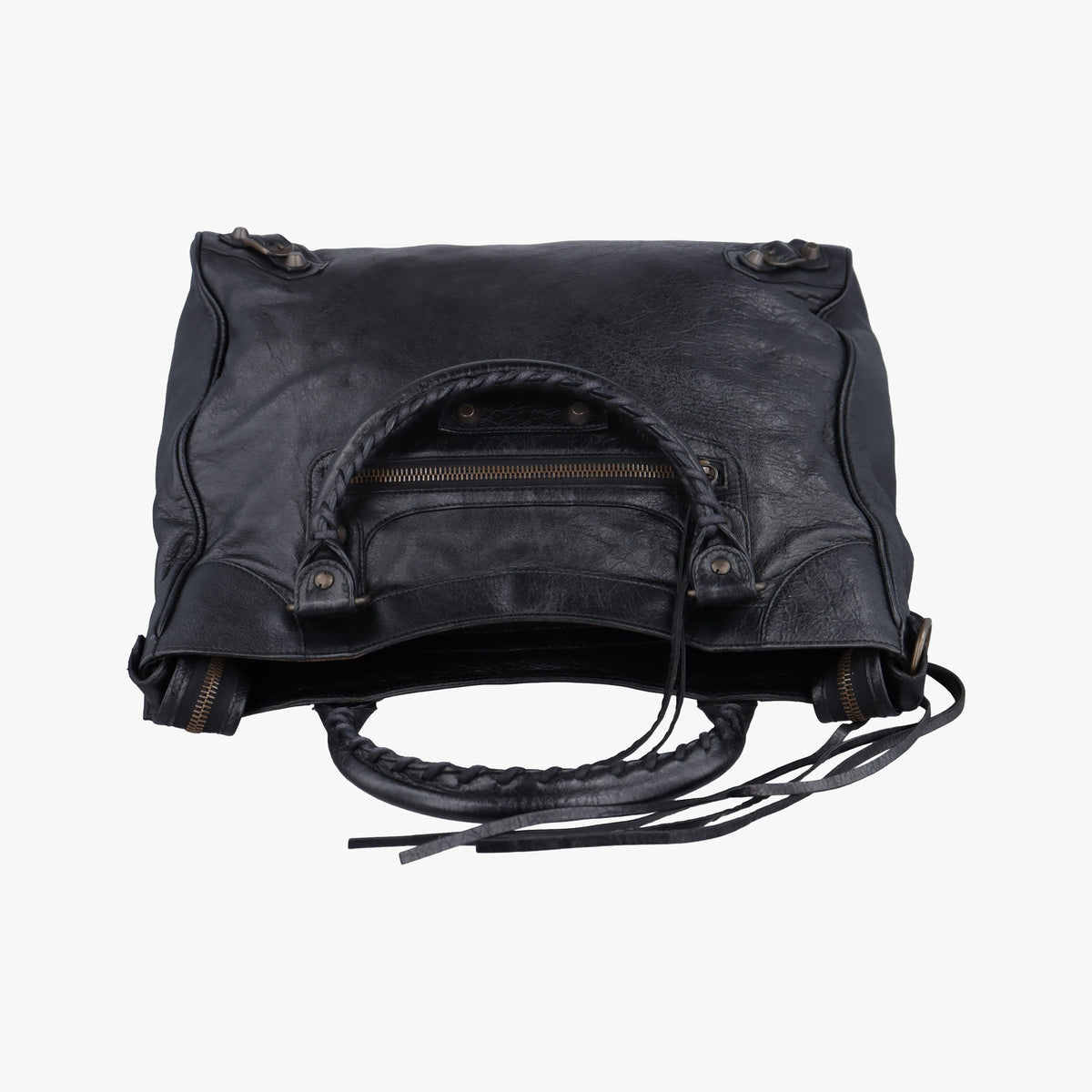 Pre-owned Balenciaga The Velo Black lambskin  handbag | stylenewstar