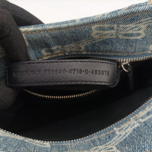 Pre-owned Balenciaga Neo Cagole Blue denim  shoulderbag | stylenewstar