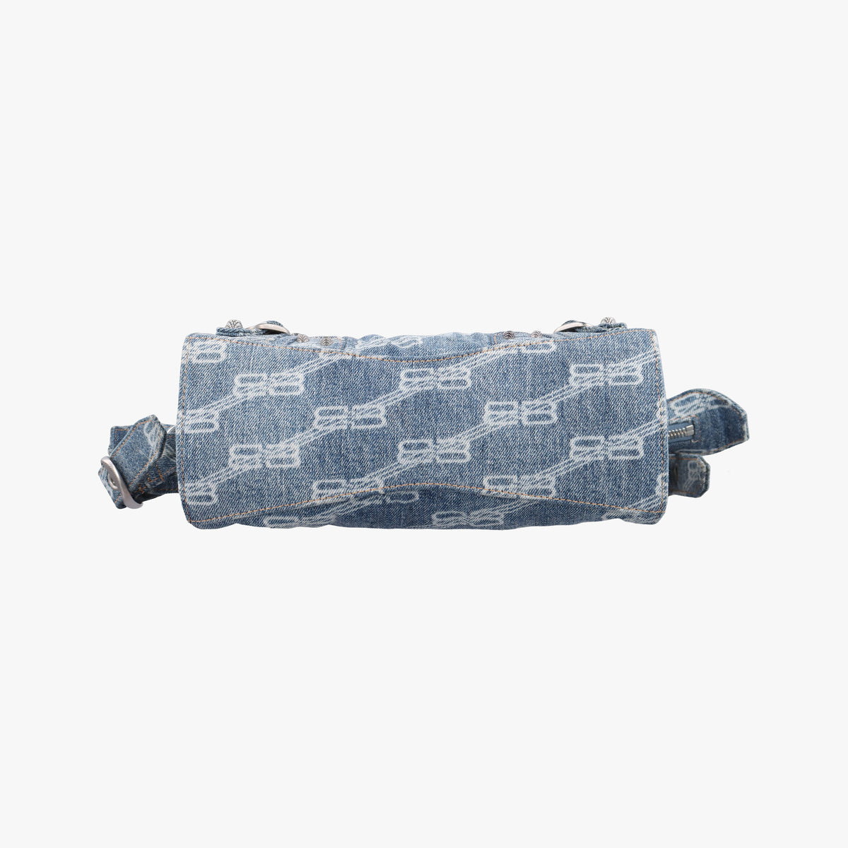 Pre-owned Balenciaga Neo Cagole Blue denim  shoulderbag | stylenewstar