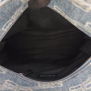 Pre-owned Balenciaga Neo Cagole Blue denim  shoulderbag | stylenewstar