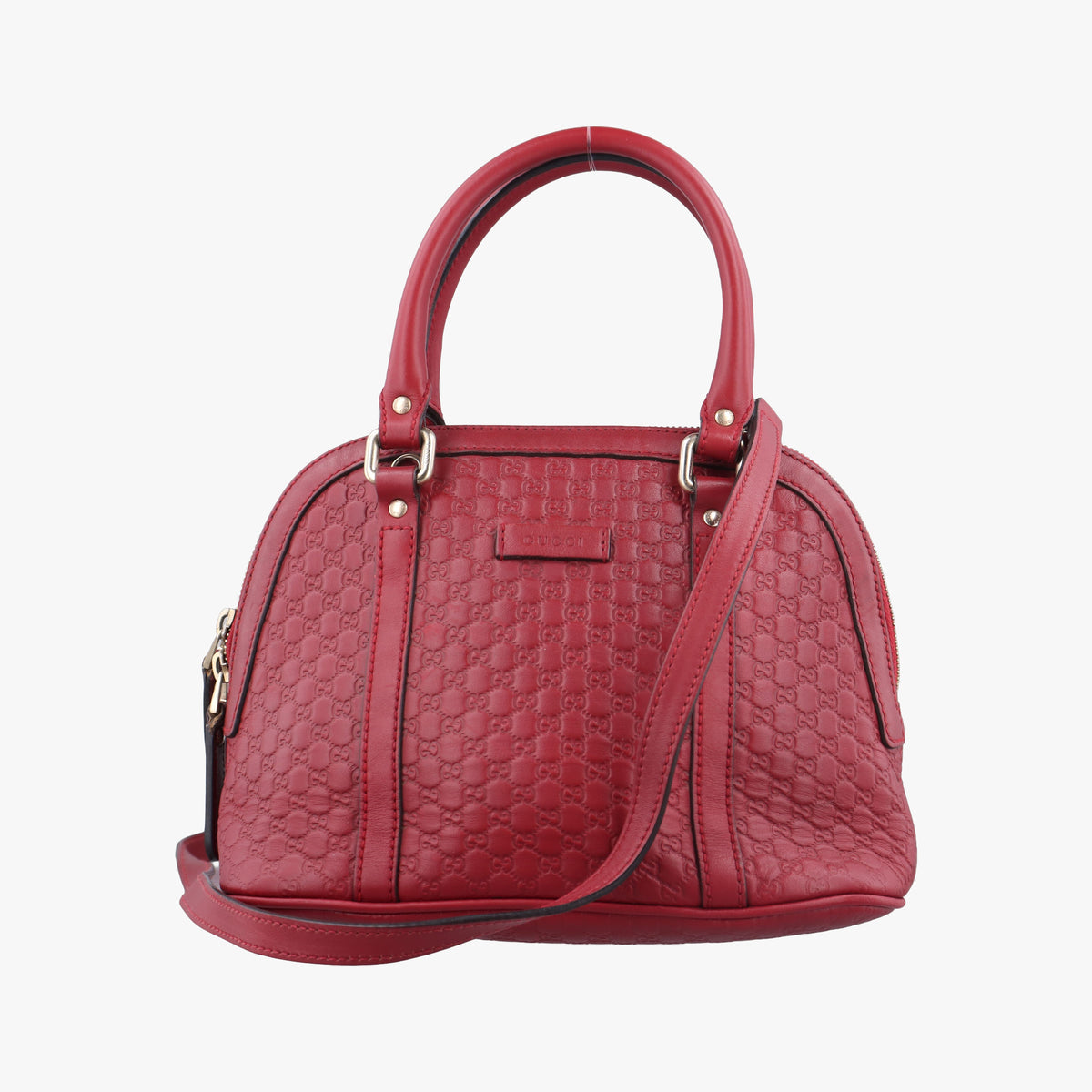 Pre-owned Gucci Microguccissima Red Leather 449654 shoulderbag | stylenewstar