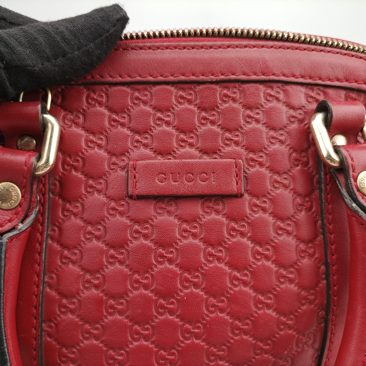 Pre-owned Gucci Microguccissima Red Leather 449654 shoulderbag | stylenewstar