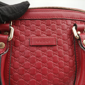 Pre-owned Gucci Microguccissima Red Leather 449654 shoulderbag | stylenewstar