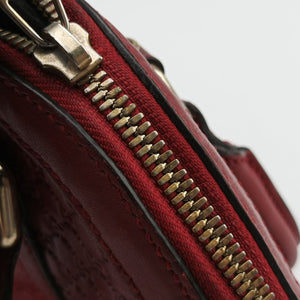 Pre-owned Gucci Microguccissima Red Leather 449654 shoulderbag | stylenewstar