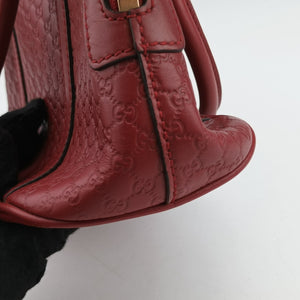 Pre-owned Gucci Microguccissima Red Leather 449654 shoulderbag | stylenewstar