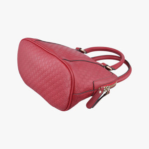 Pre-owned Gucci Microguccissima Red Leather 449654 shoulderbag | stylenewstar