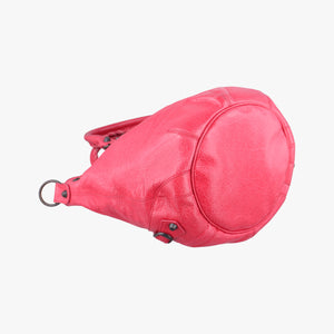 Pre-owned Balenciaga Electric Perforated Motorcycle City Red lambskin  shoulderbag | stylenewstar