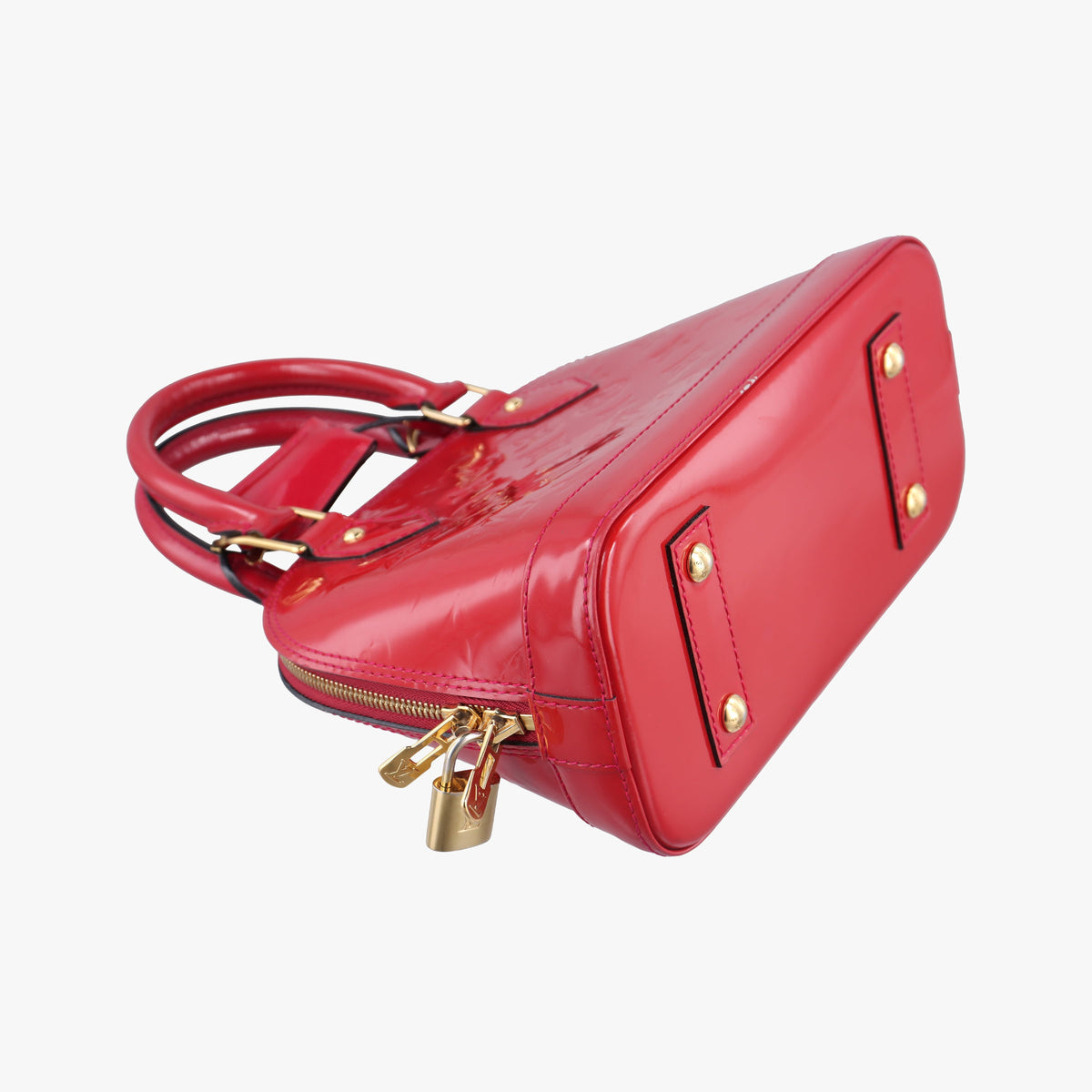 Pre-owned Louis Vuitton Alma BB pomme d'amour Vernis M90174 shoulderbag | stylenewstar