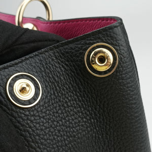 Pre-owned Christian Dior Diorissimo Black Leather  shoulderbag | stylenewstar