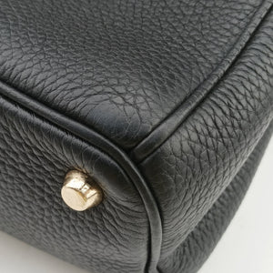 Pre-owned Christian Dior Diorissimo Black Leather  shoulderbag | stylenewstar