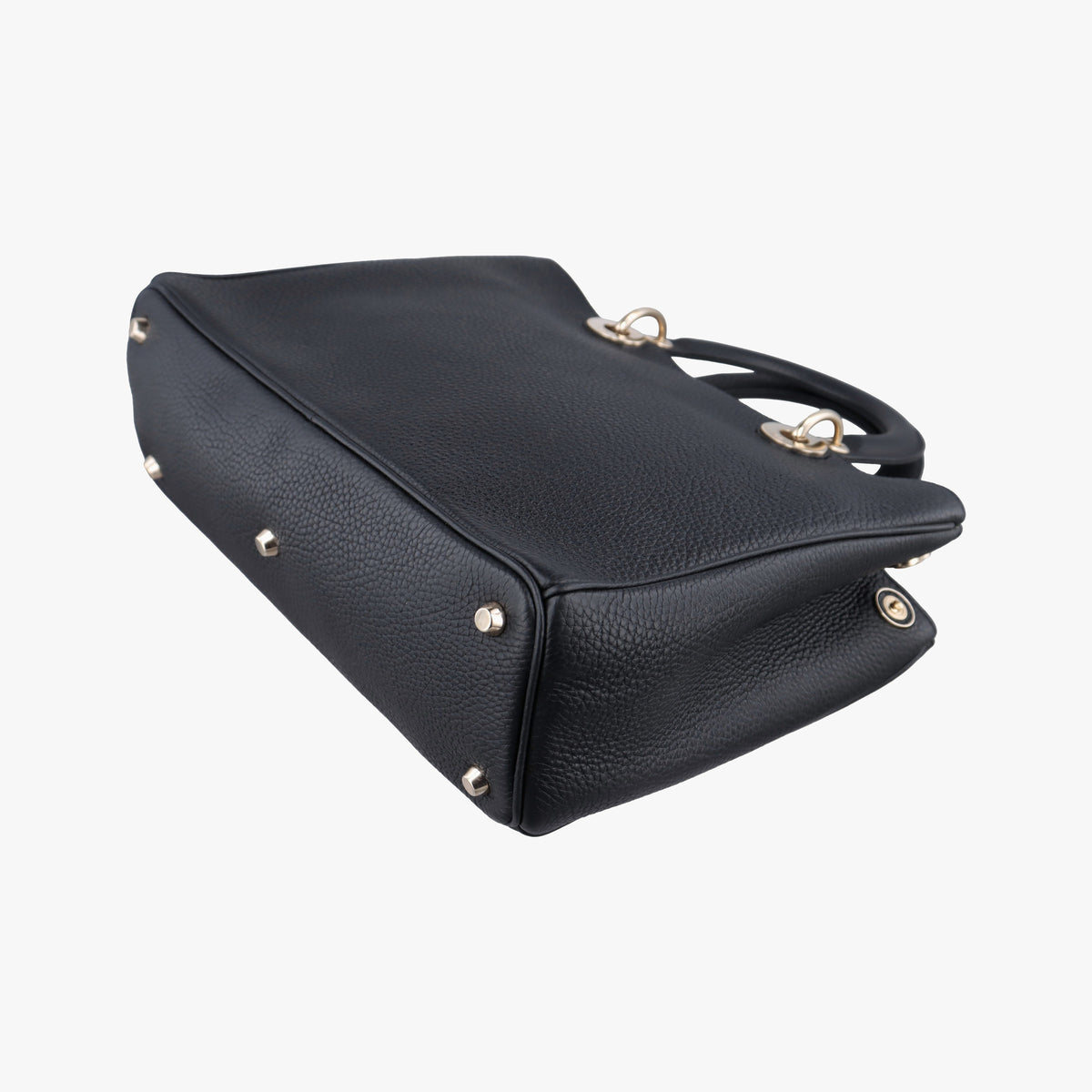 Pre-owned Christian Dior Diorissimo Black Leather  shoulderbag | stylenewstar