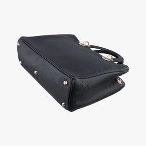 Pre-owned Christian Dior Diorissimo Black Leather  shoulderbag | stylenewstar