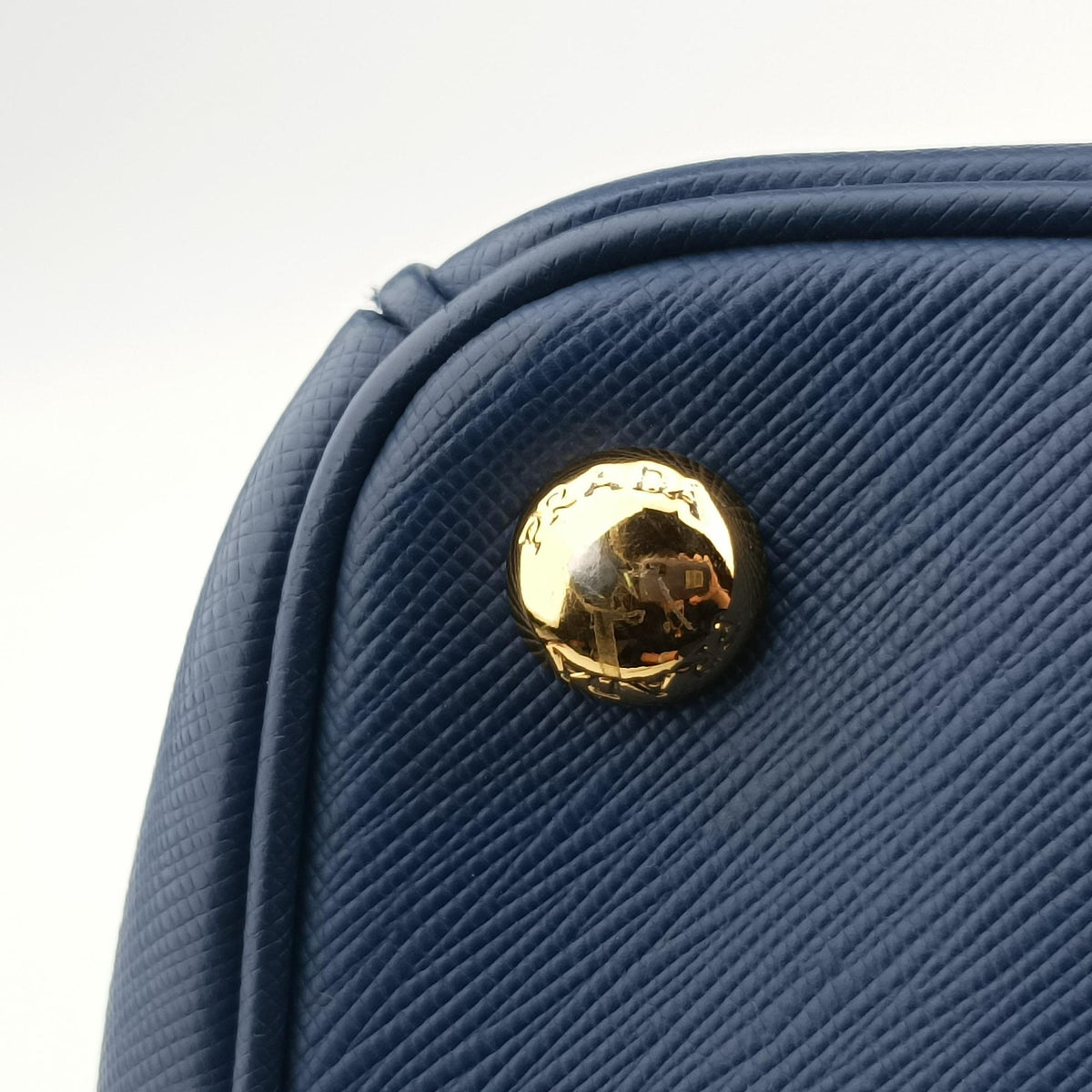 Pre-owned Prada Galleria Blue SAFFIANO Leather BN2274 shoulderbag | stylenewstar