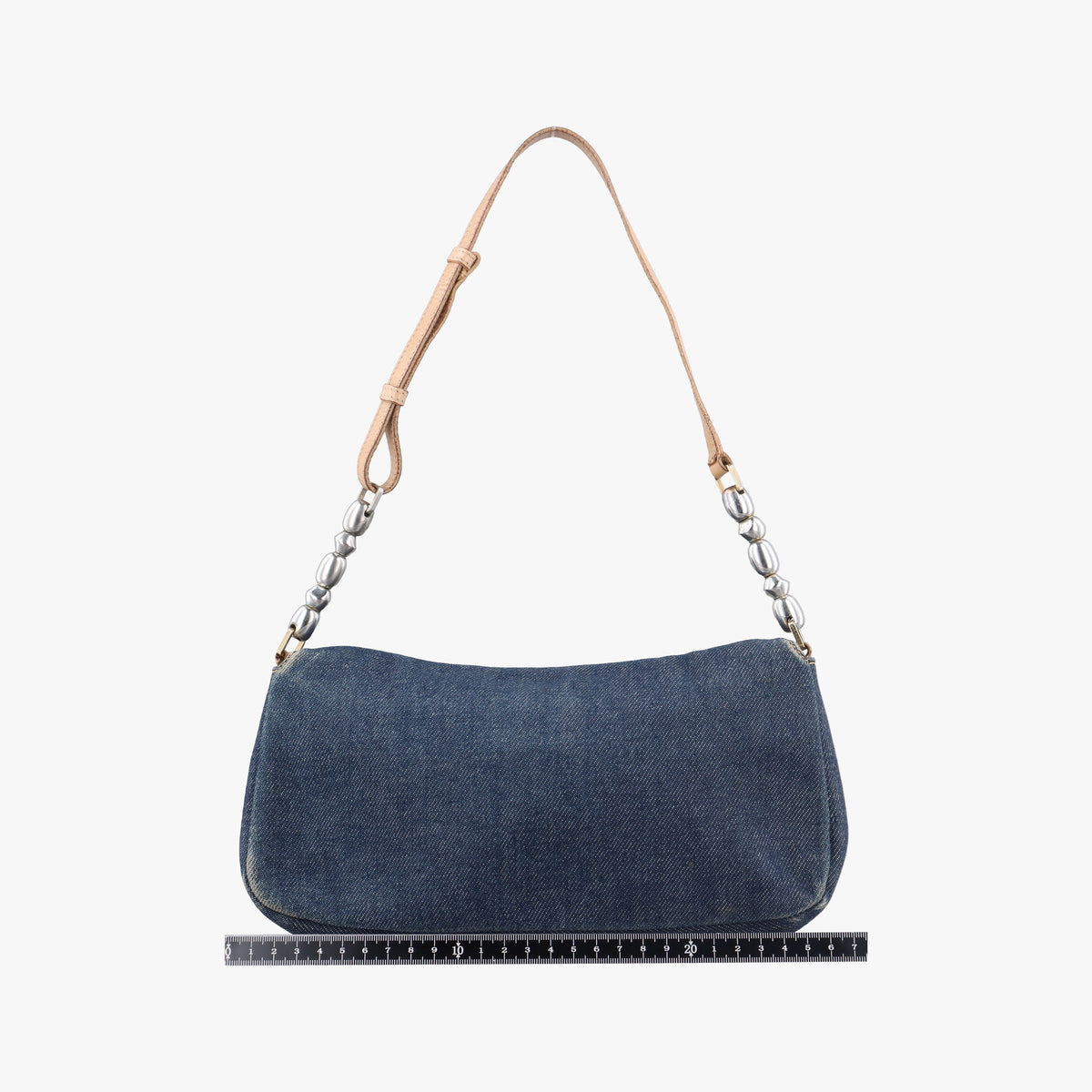 Pre-owned Christian Dior Marispearl Blue denim  shoulderbag | stylenewstar