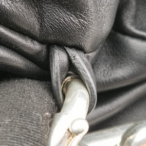 Pre-owned Bottega Veneta THE Chain Pouch Black lambskin  shoulderbag | stylenewstar