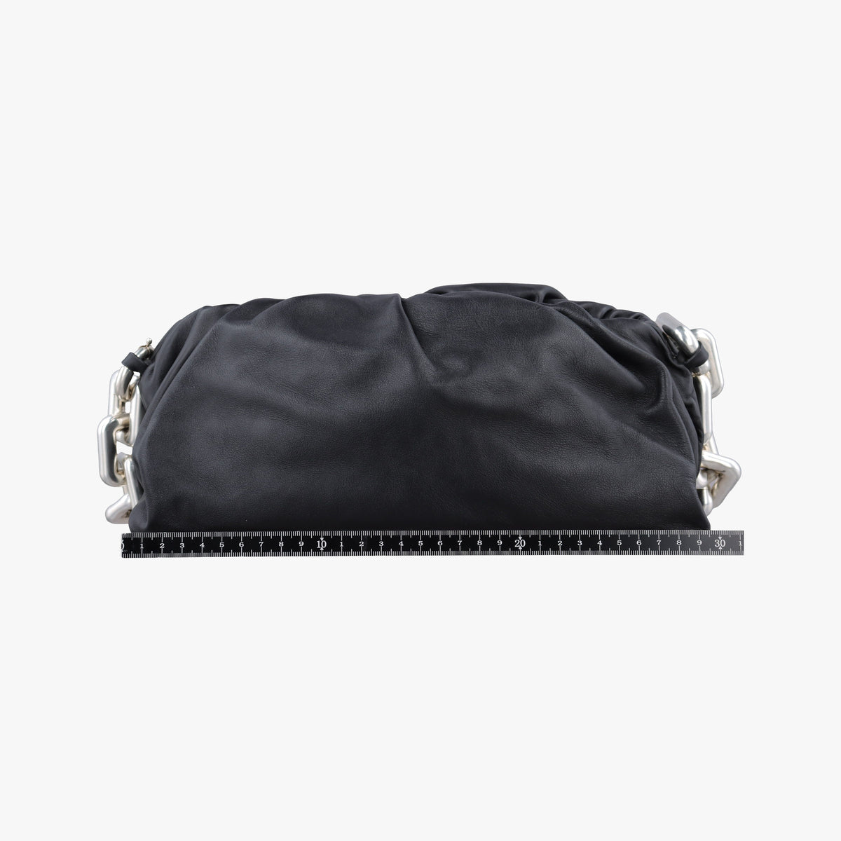 Pre-owned Bottega Veneta THE Chain Pouch Black lambskin  shoulderbag | stylenewstar