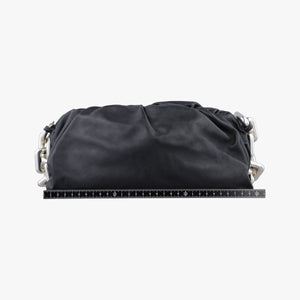 Pre-owned Bottega Veneta THE Chain Pouch Black lambskin  shoulderbag | stylenewstar
