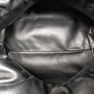 Pre-owned Bottega Veneta THE Chain Pouch Black lambskin  shoulderbag | stylenewstar